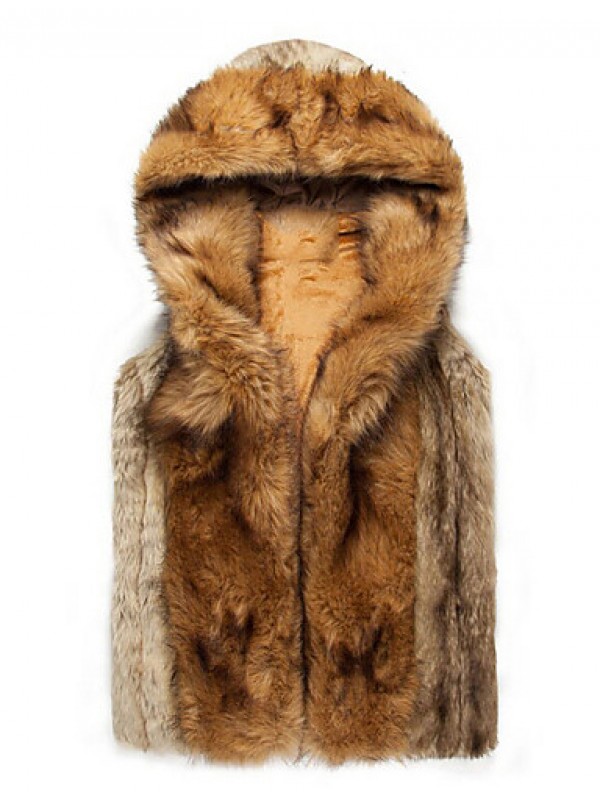 Men Fox Fur / Faux Fur Outerwear / Top , Lined